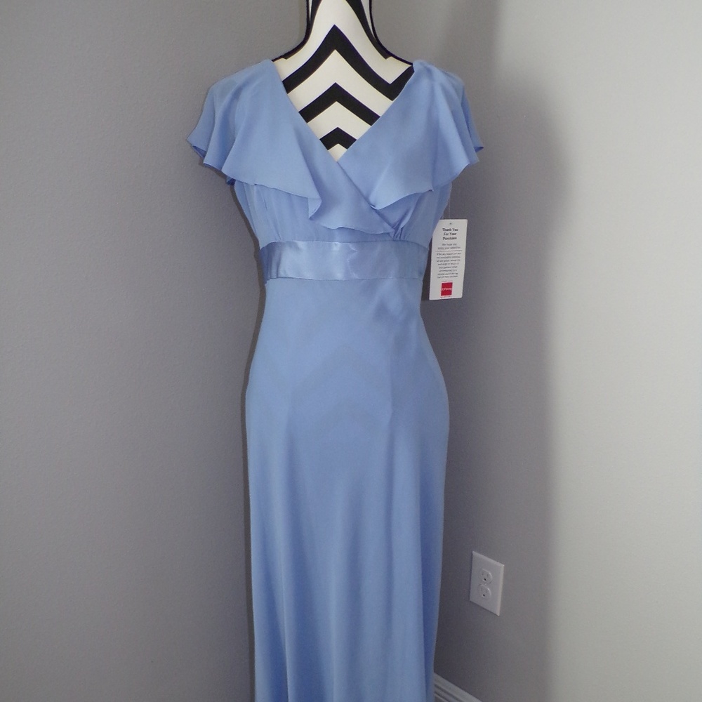 NWT East 5th Sz 8 Blue Long Formal Dress - Picture 1 of 8